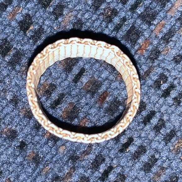 #2 - Somerset style mesh ring sterling size 6 woven chain links - Picture 3 of 5